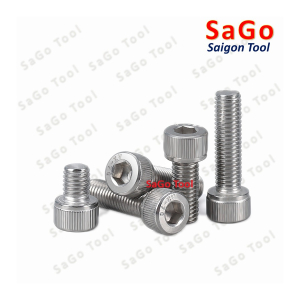 Bulong lục giác đầu trụ Inox 304 M3 M4 M5 M6 M8 M10, Ốc lục giác inox 304